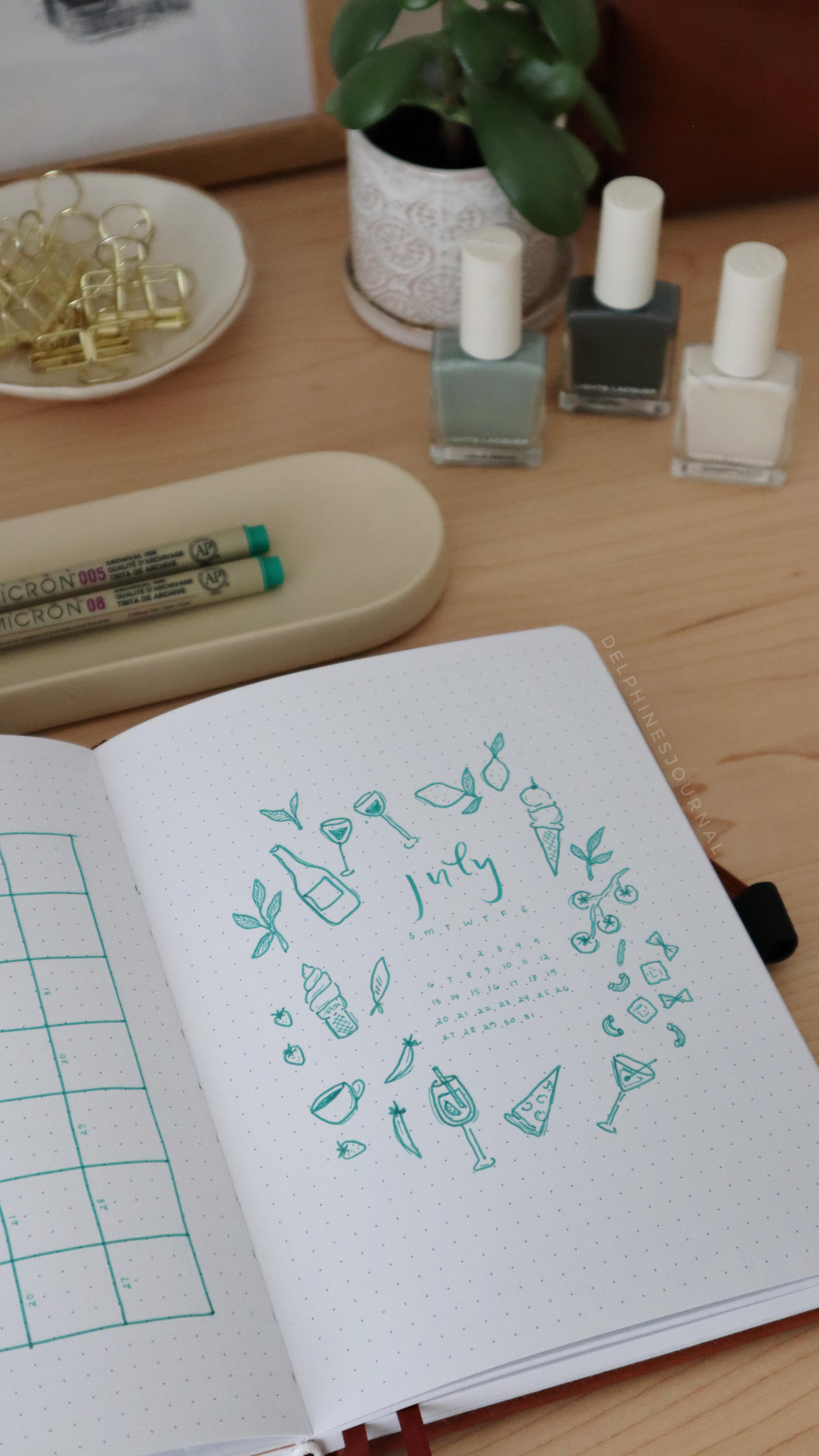 Instagram post by @delphinesjournal for Toms Studio. Caption reads: Which July cover was your favorite? Tell me in the....