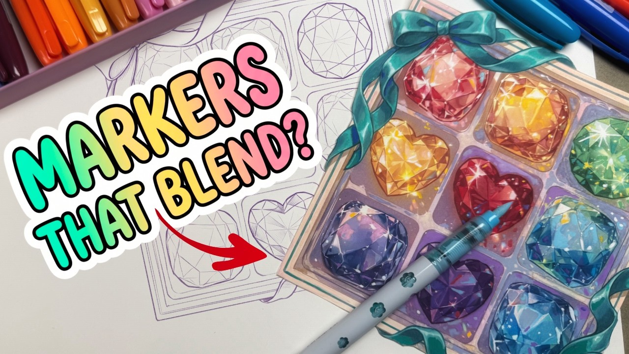YouTube post by @its-easy-to-draw for PartnerBoost. Caption reads: I Tested Acrylic Markers On Gemstones And The....