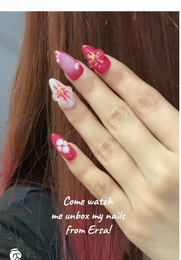 TikTok post by @brianayulexi for Ersa Nails. Caption reads: [...] the free sample I love them 🫶🏼🫶🏼....