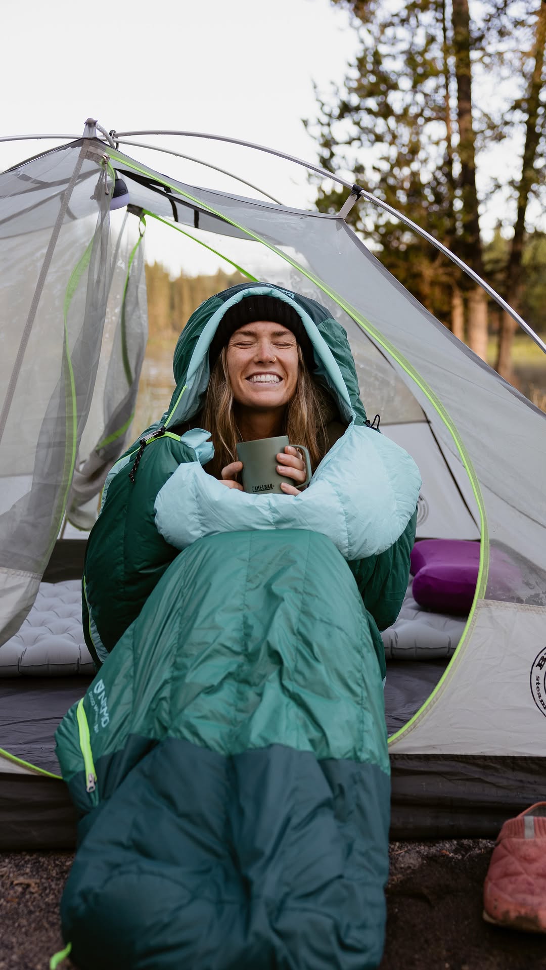 Instagram post by @kaitvanhoff for Backcountry. Caption reads: A magical time up in Idaho spent camping,....