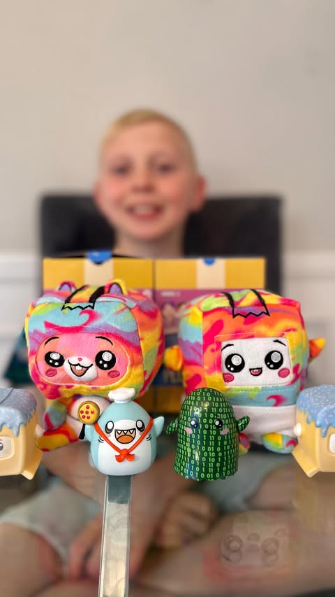 Instagram post by @mama.to.three.boys for LankyBox. Caption reads: Jacob loves @lankyboxworld so you can imagine how....