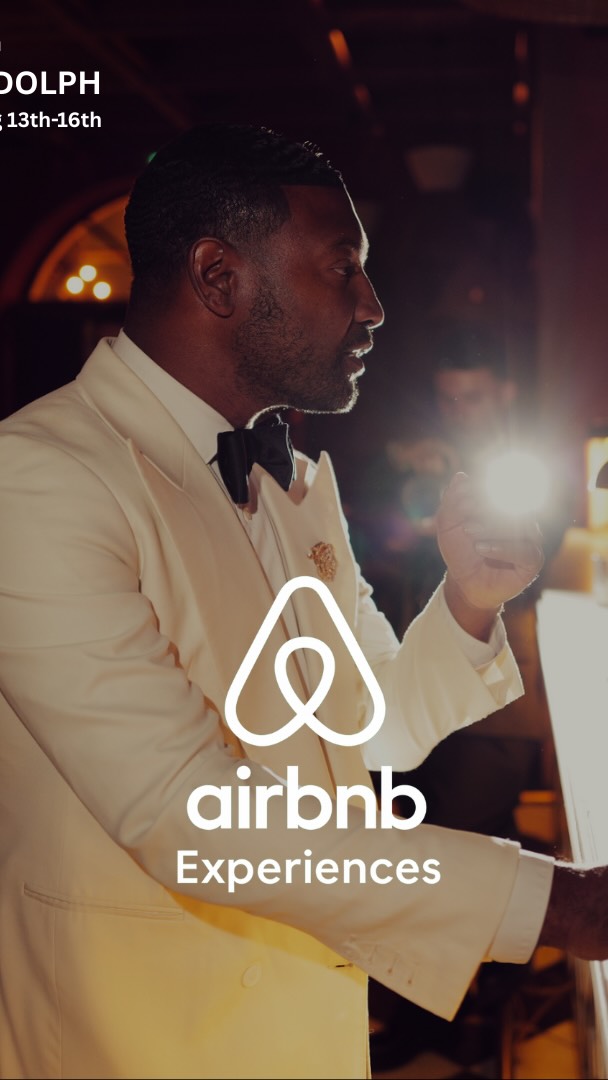 Instagram post by @whoisgatsbyrandolph for Airbnb. Caption reads: As we get ready to roll out Who Is Gatsby....