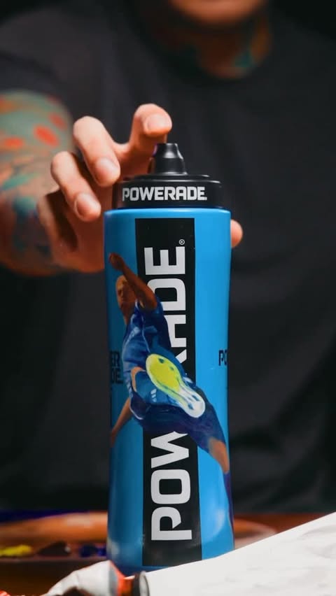 Instagram post by @devonrodriguezart for POWERADE. Caption reads: [...] to those who fuel it. #PowerYourFate....