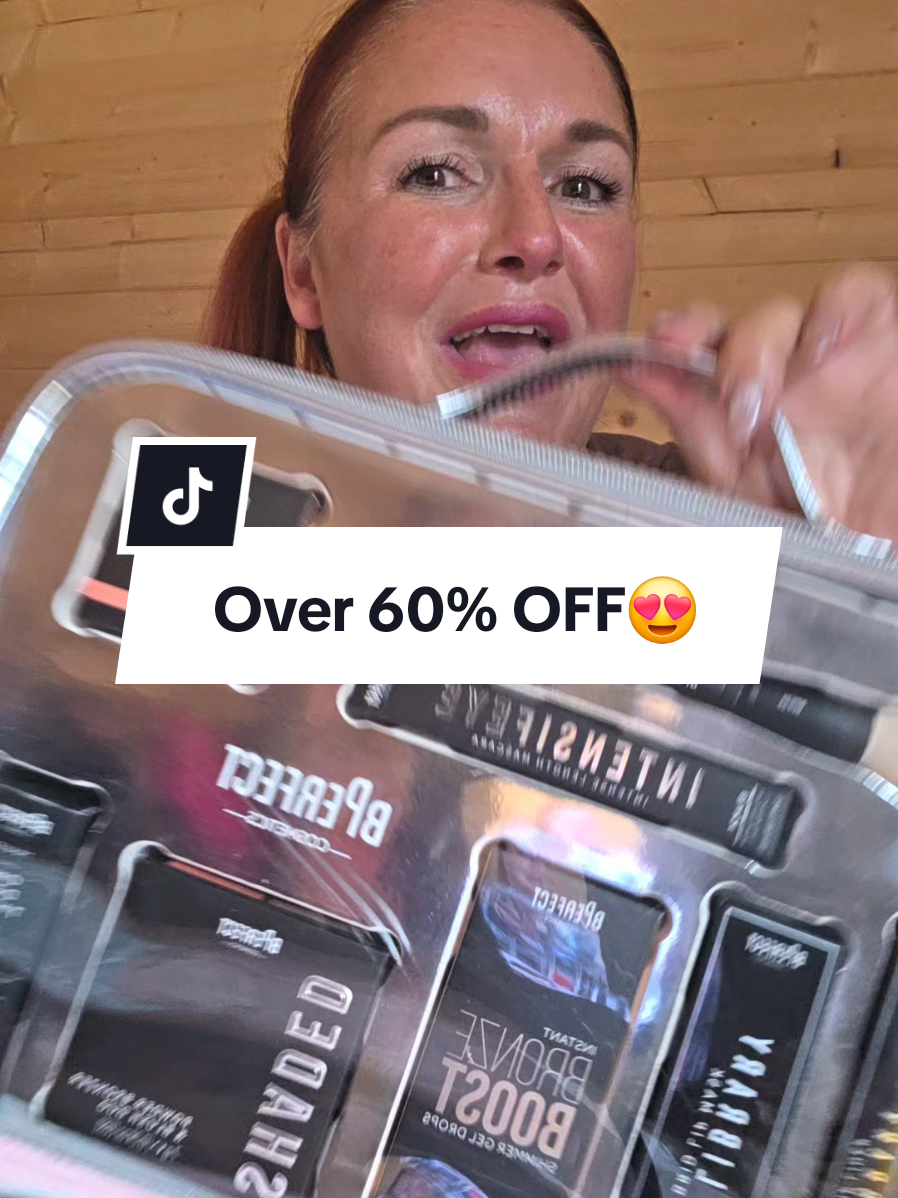 TikTok post by @xbeckypricex for BPerfect Cosmetics. Caption reads: Over 60% off the @BPerfect Cosmetics Essential....