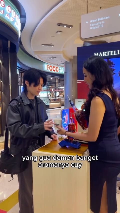 Instagram post by @joshuakenji for Martell. Caption reads: [...] ini ya 🥀 📍 PIK Avenue | 6-22 February....