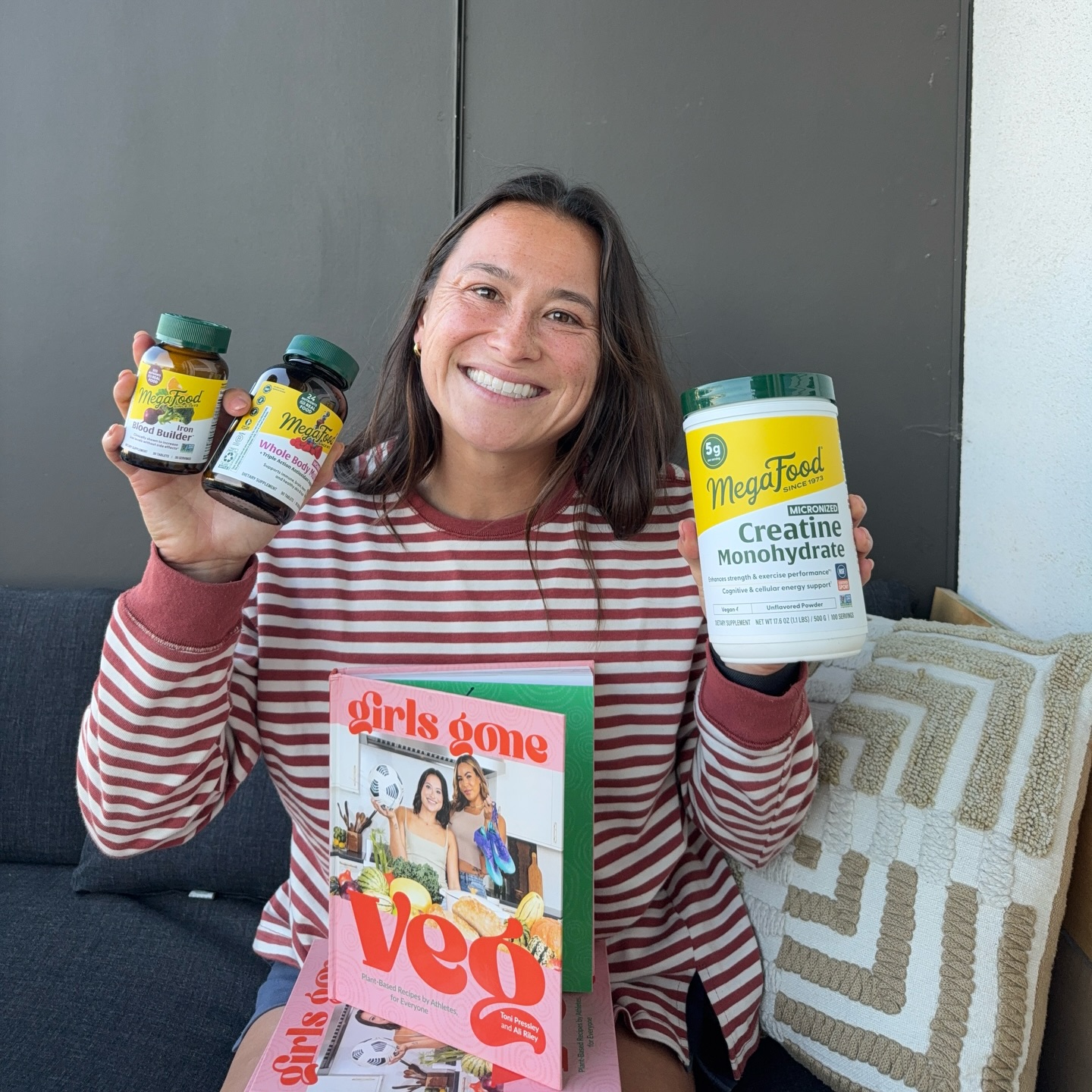 Instagram post by @rileythree for MegaFood. Caption reads: [...] 🌿💫
I’m so excited to partner with....