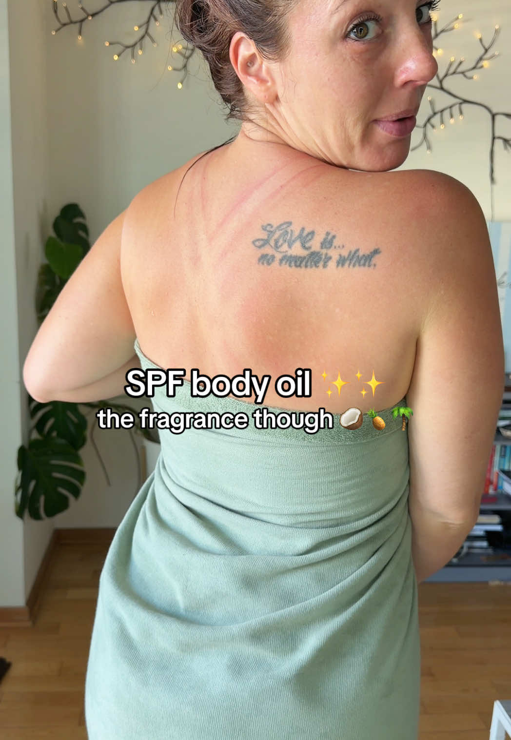 TikTok post by @jackieriso for Truly Beauty. Caption reads: [...] skip the invisible sunscreen oil by @Truly....