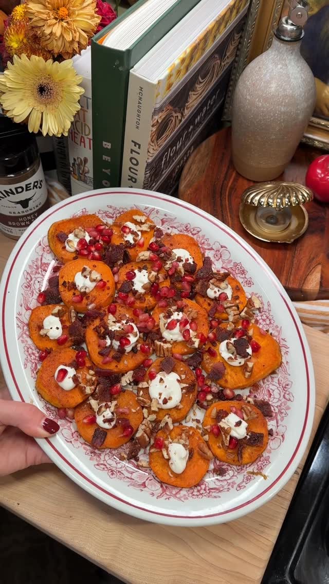 Instagram post by @chacekitchen for Kinder's. Caption reads: My favorite part of Thanksgiving is the sides 🍯✨....