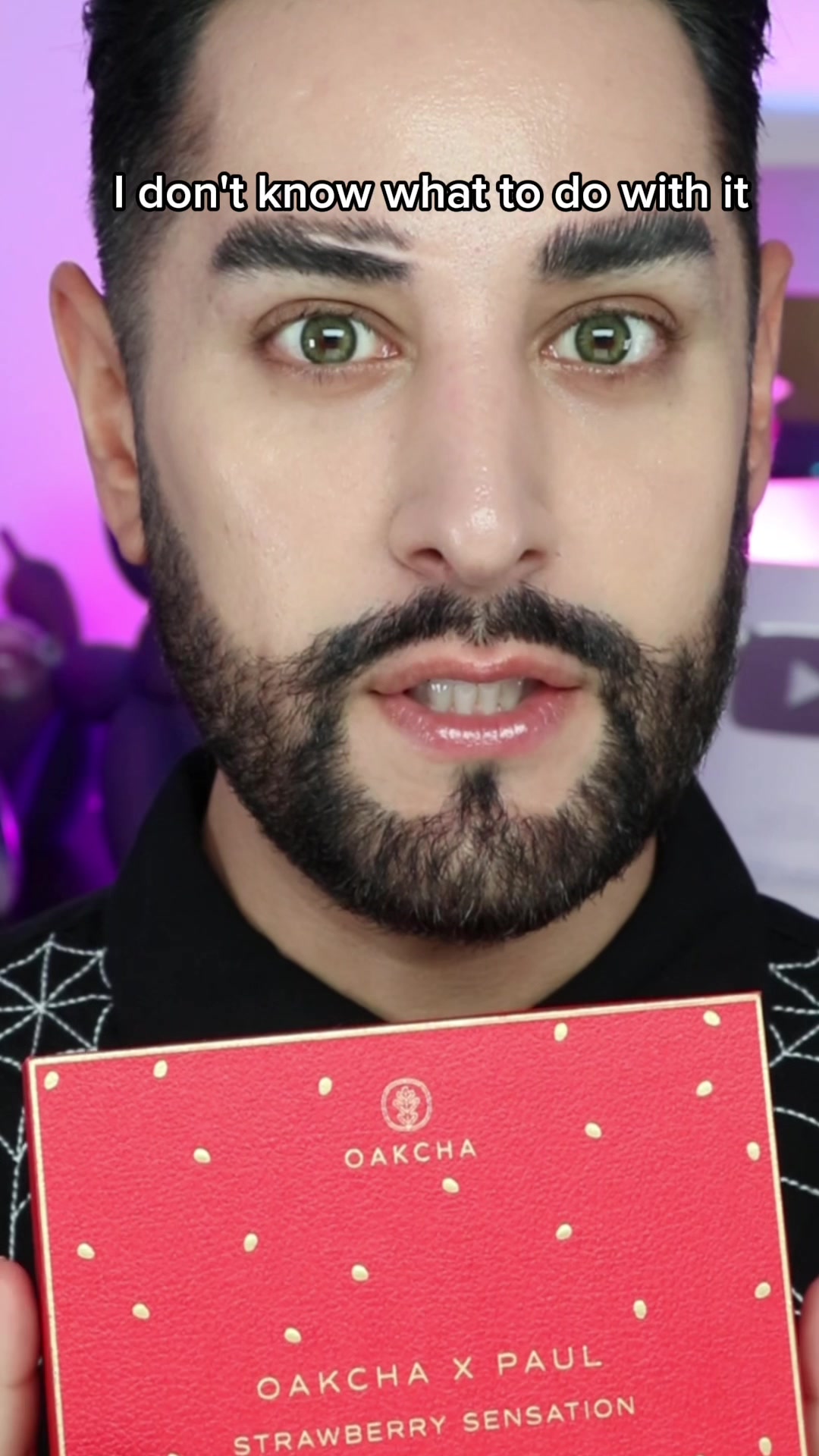 TikTok post by @robertwelshmua for Oakcha. Caption reads: [...] onto this beautiful fragrance from @Oakcha ....