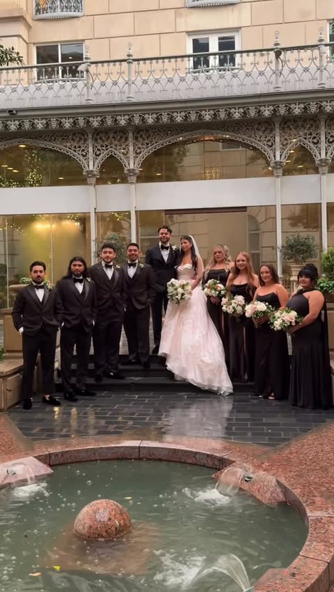 Instagram post by @elainamich for Birdy Grey. Caption reads: [...] bridal party attire - everything is....