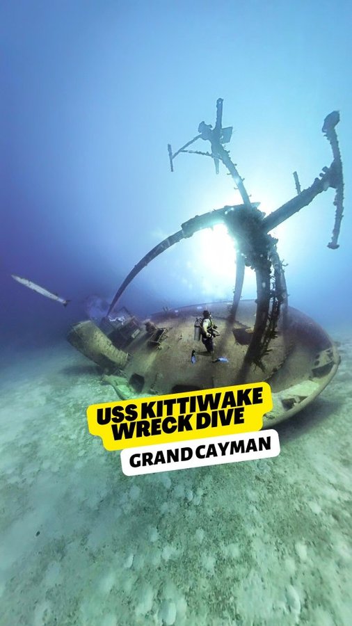 Instagram post by @journeyingwithtab for Scuba Diving. Caption reads: [SAVE For Later!]. Come explore the Kittiwake....