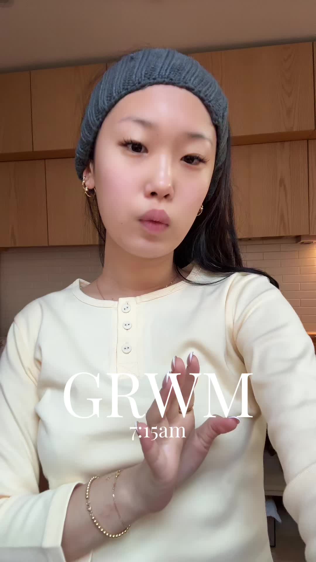 TikTok post by @via..li for Hourglass Cosmetics. Caption reads: [...] @Heveblue.us @ROUND LAB @L’Oréal Paris....