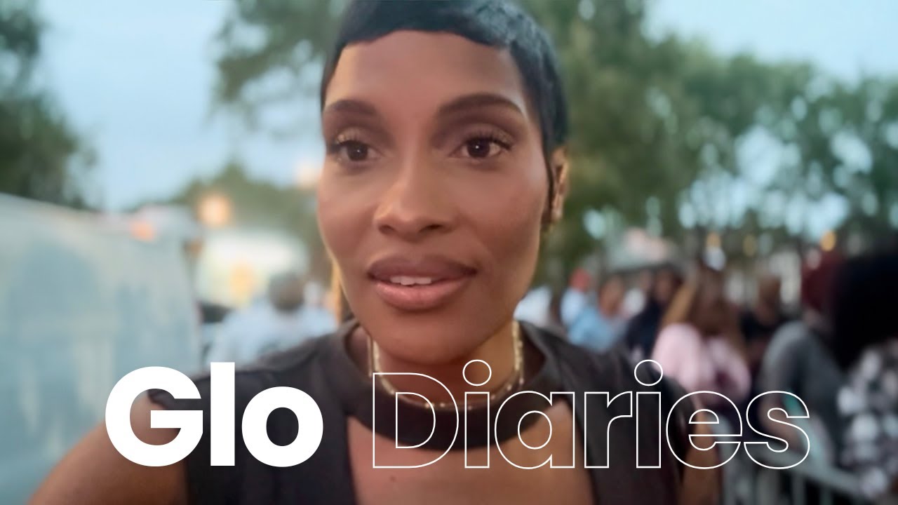 YouTube post by @lifewithGloreeb for Burst Oral Care. Caption reads: Glo Diaries: beachfront brunch, Free outdoor....