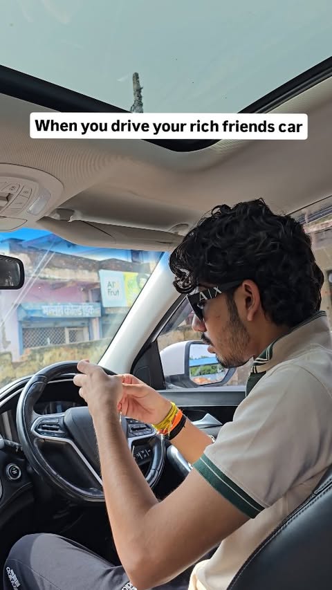 Instagram post by @ved_shukla_vines for Jar App. Caption reads: Apna ameer bhai 😎... #rich #friend #trend....