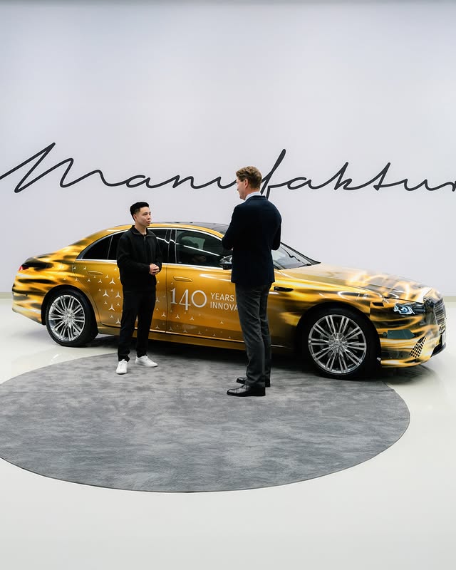 Instagram post by @justin.tse for Mercedes-Benz. Caption reads: [...] opportunity of a lifetime to host a....