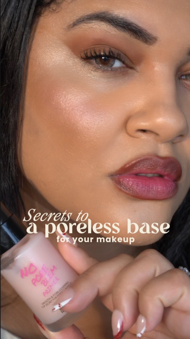 Instagram post by @lishaeubanks for Beautytap. Caption reads: Prepping your skin is EVERYTHING ✨ The No PoreBlem....