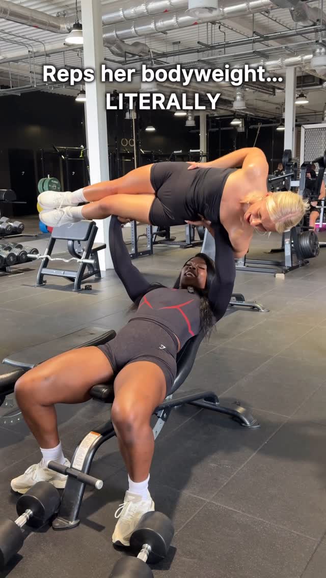 Instagram post by @fit.stys for Gymshark. Caption reads: The perks of having a STRONG ASS GYM....