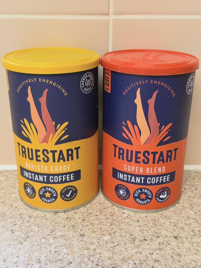 Instagram post by @testandreview2024 for TrueStart Coffee. Caption reads: [...] a lot of coffees in my life, but....