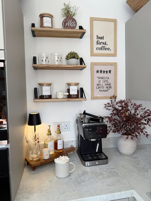 Instagram post by @athome_withsammi for Swan Brand. Caption reads: [...] 🤎🍂 I used the milk frother on my....