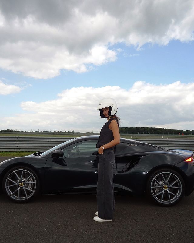 Instagram post by an influencer for Lotus Cars. Caption reads: [...] on the track yesterday with @lotuscars ❤️‍🔥....