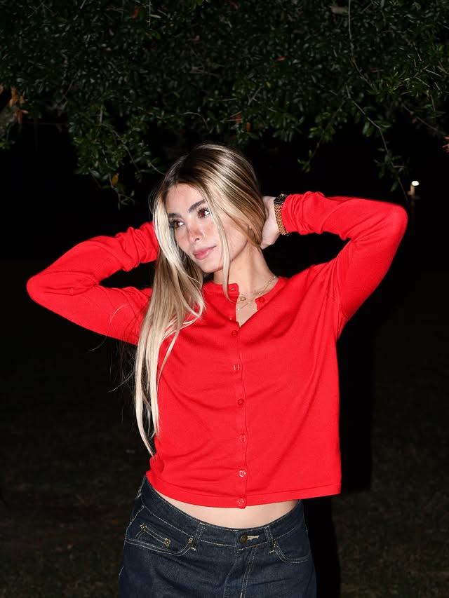 Instagram post by @ashleymaciaas for Edikted. Caption reads: Feeling festive in my fav @edikted pieces, Use my....