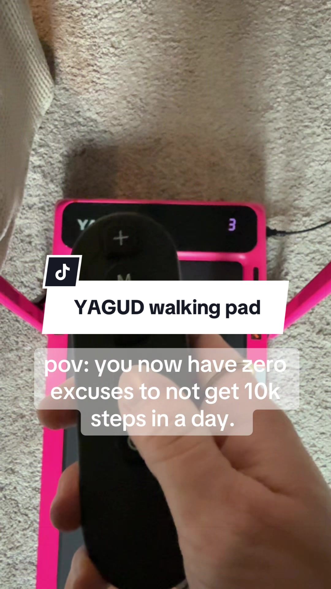 TikTok post by @genevieve.nicole for Yagudfitness. Caption reads: No longer taking any excuses to not take walks!!!....
