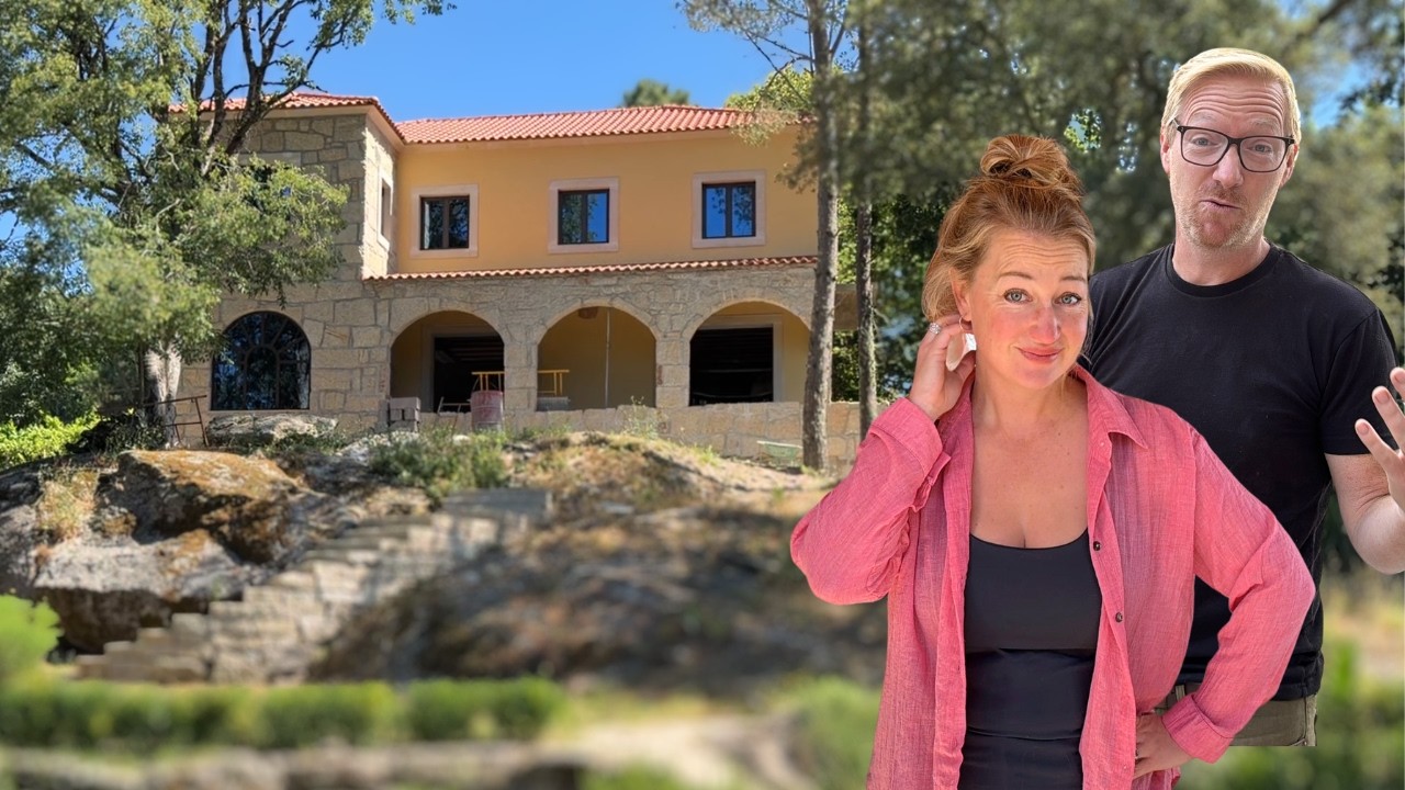 YouTube post by @TheNewbys for Milanote. Caption reads: Back in Portugal. Can we save our farm?.