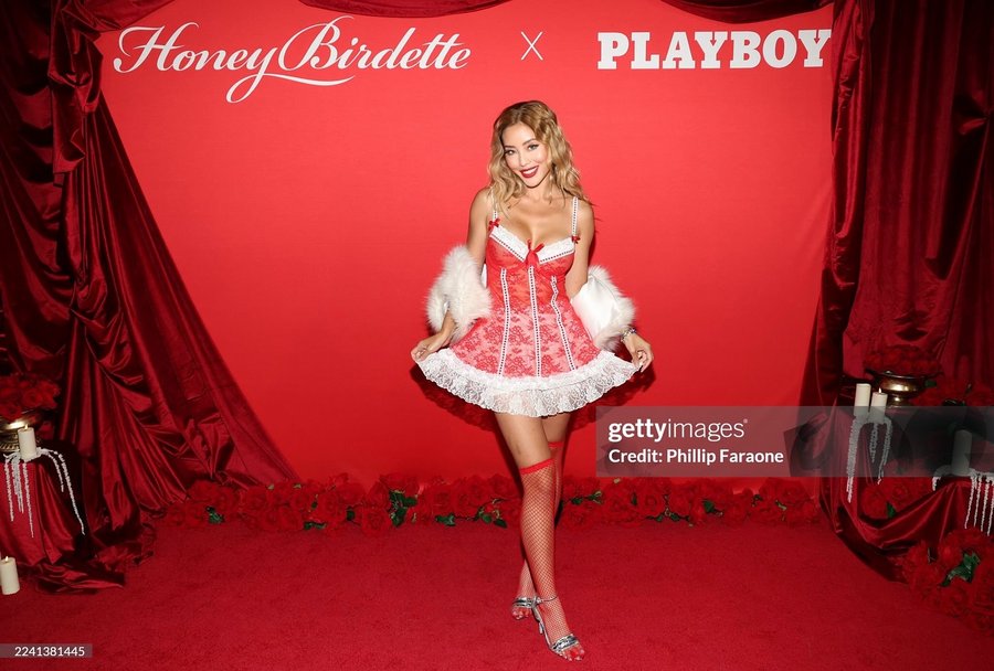 Instagram post by @jarrylee for Playboy. Caption reads: [...] list this year 🎅🏻 @honeybirdette x....