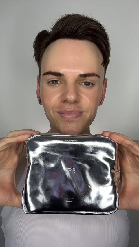 Instagram post by @joshwastjames for GLOW. Caption reads: No matter where I go, my glow routine travels....