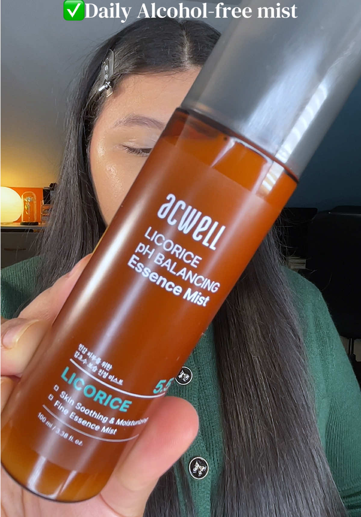 TikTok post by @marisolxmuaa for Acwell. Caption reads: [...] for a healthy glow, ANYTIME ANYWHERE @acwell....