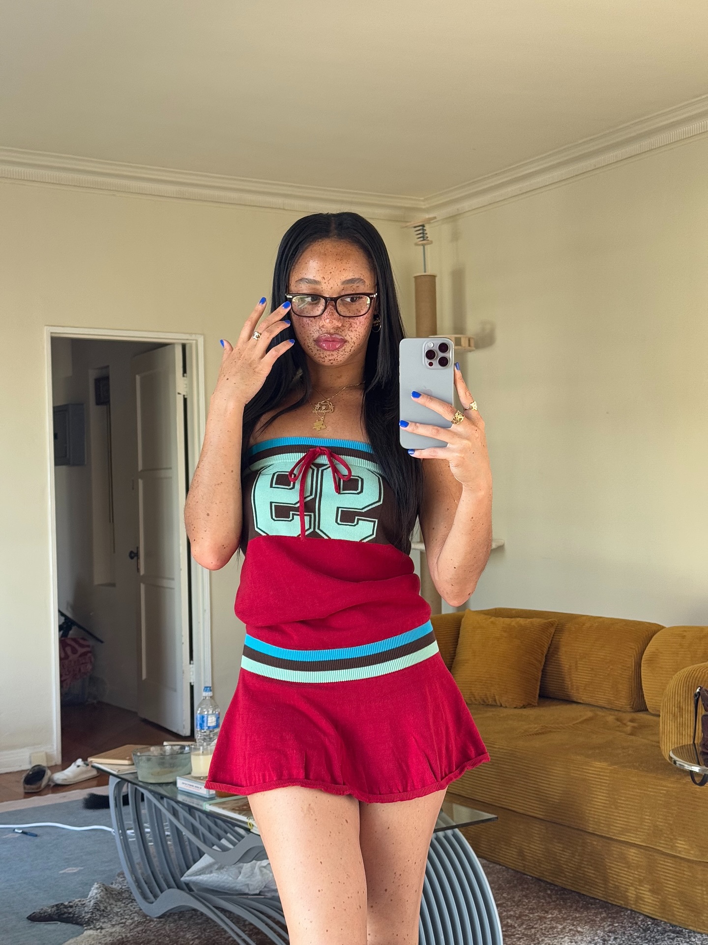 Instagram post by @salemmitchell for Warby Parker. Caption reads: a week in my warby’s @warbyparker 🤓💐🫧🧩❤️.