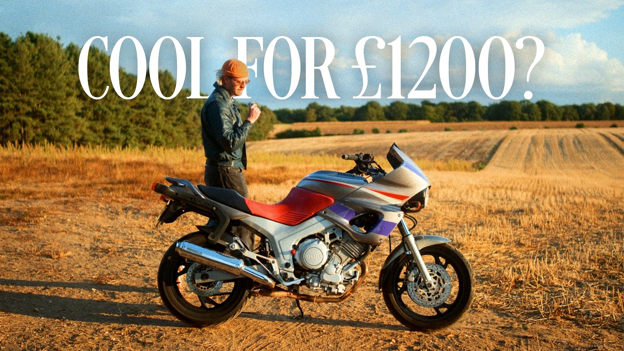 YouTube post by @soul-spec for Dehancer. Caption reads: Transforming My £1,200 Yamaha TDM 850 for Scotland.