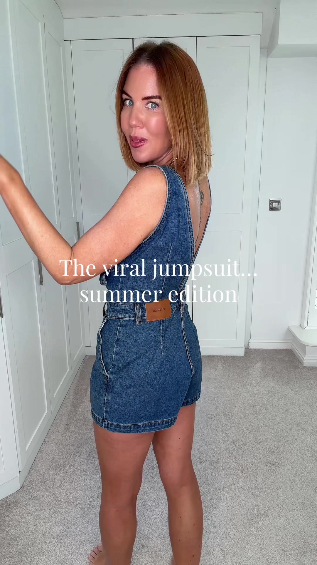 TikTok post by @lianneclaire38 for Shopcider Thailand. Caption reads: Obsessed with this denim jumpsuit from Cider ✨....