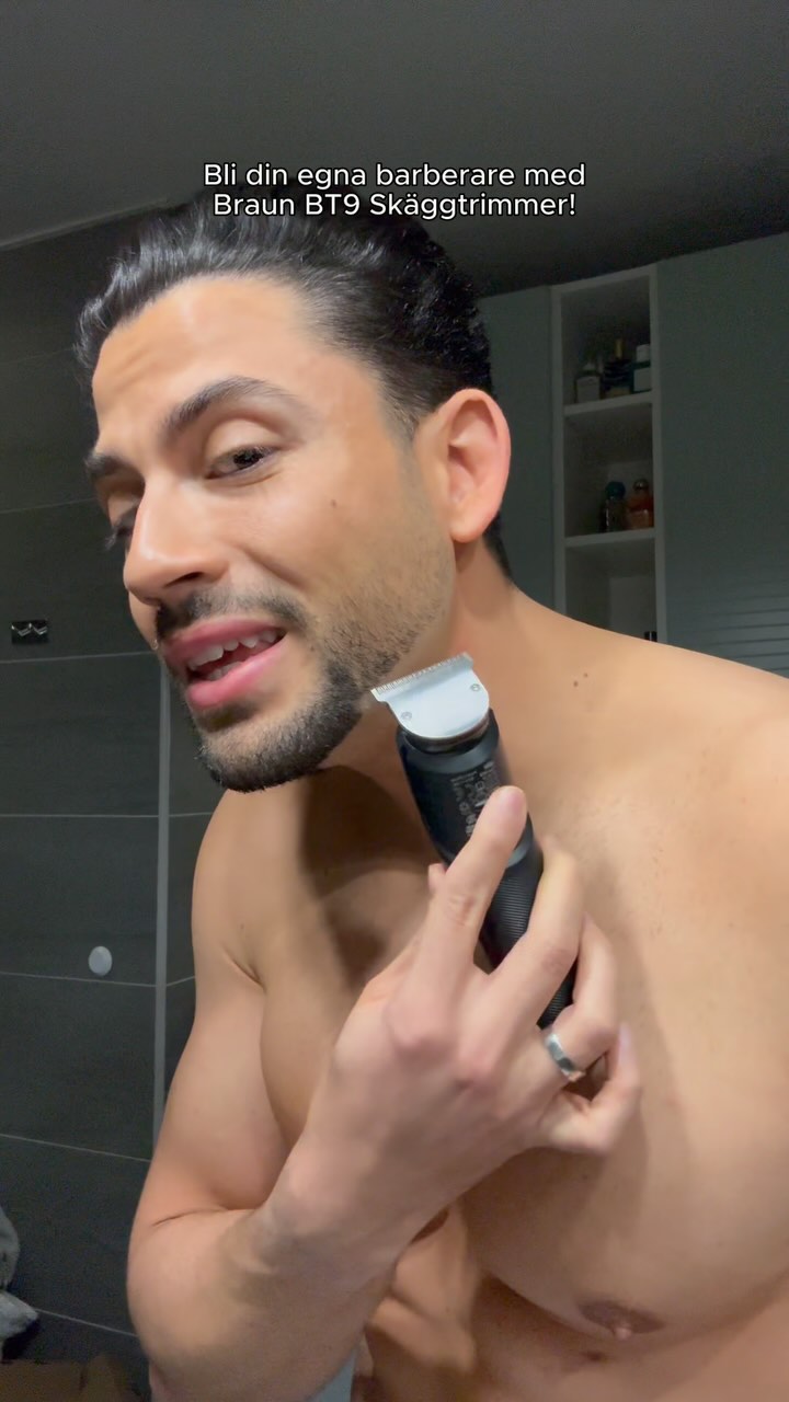 Instagram post by @david.haroun for Braun. Caption reads: Reklam för Braun. Det bästa jag vet är smidiga....