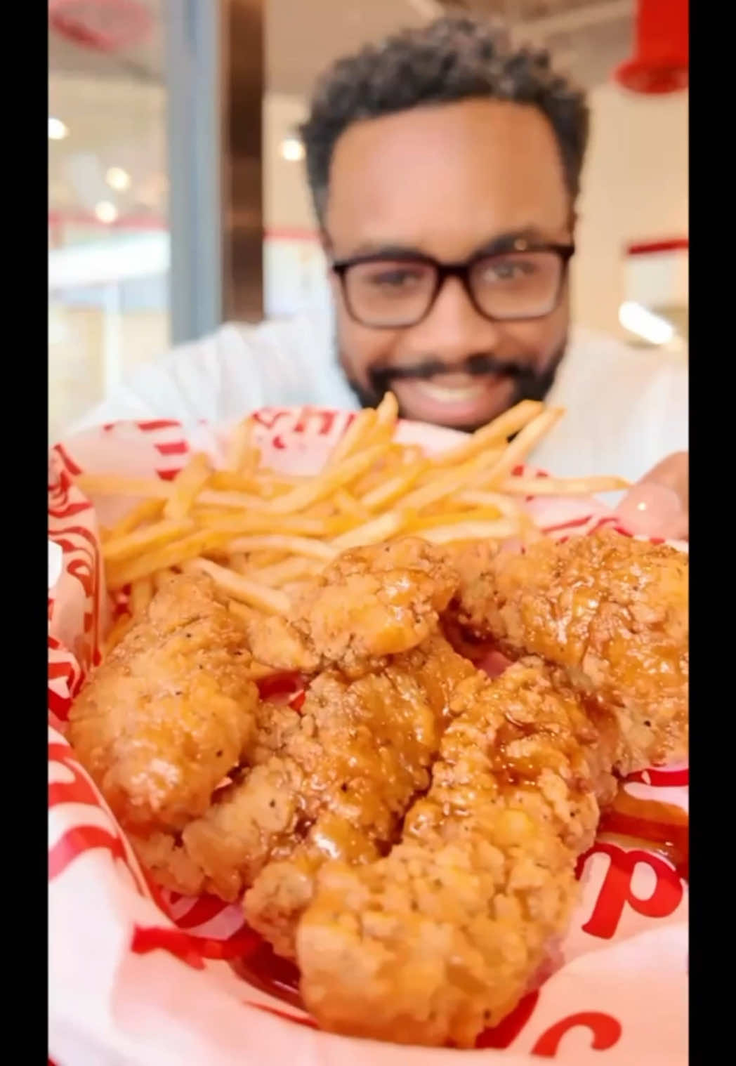 TikTok post by @itsepiceats for Mike's Hot Honey. Caption reads: #AD Freddys plus Mikes Hot Honey🔥🍯 What happens....