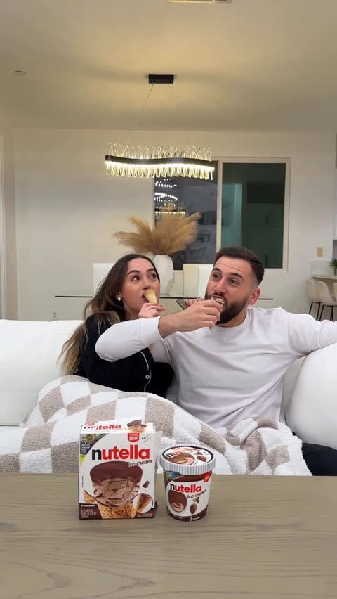 Instagram post by @dianazbayz for Nutella. Caption reads: [...] The sweetest wind-down routine with NEW....
