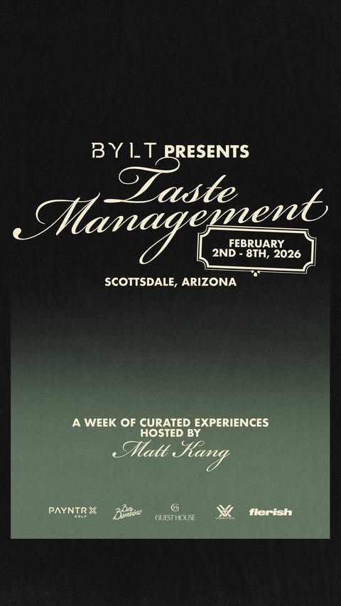 Instagram post by @mattkang for BYLT Basics. Caption reads: BYLT presents Taste Management
An elevated....