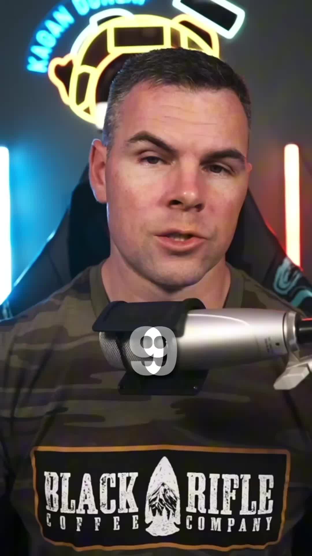TikTok post by @kagan_dunlap for Black Rifle Coffee Company. Caption reads: [...] occupiers. #brccpartner @Black Rifle Coffee....
