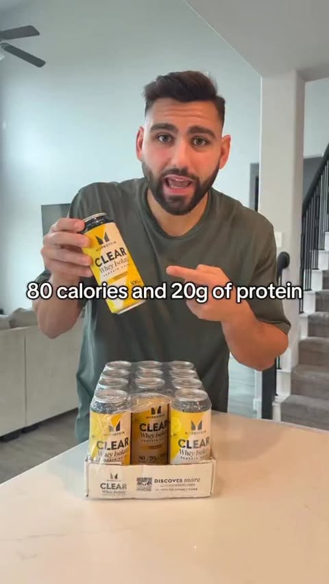 Instagram post by @aseelsoueid for Myprotein. Caption reads: [...] 80 calories with 20g of protein in the....