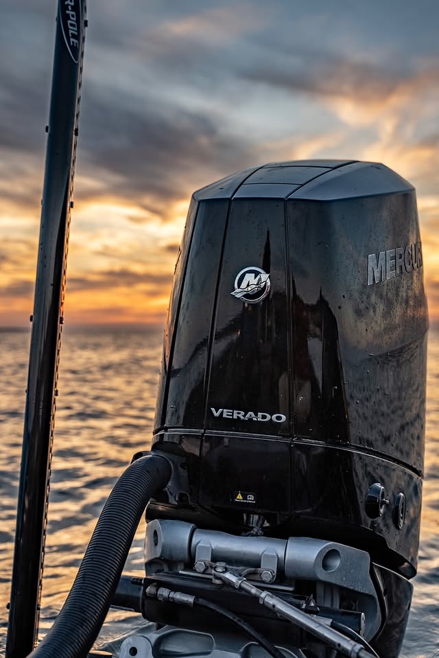 Instagram post by @koreysprengel for Mercury Marine. Caption reads: [...] #SunriseSessions #MercuryPartner....