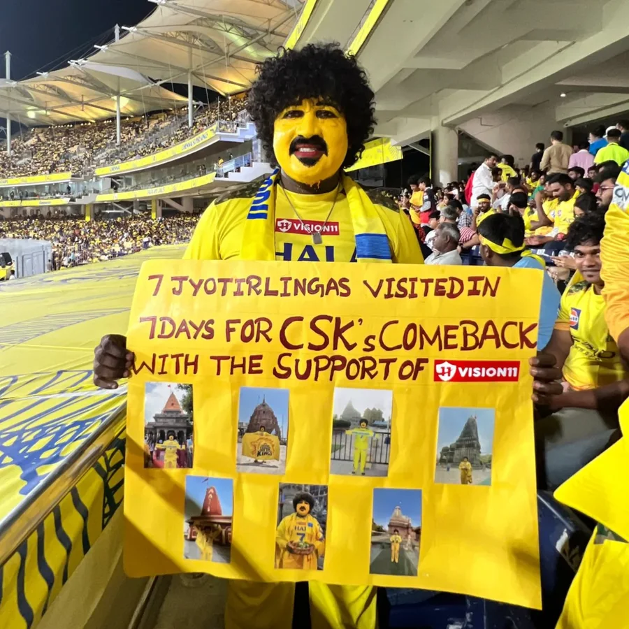 Instagram post by @cricsuperfan for Vision11. Caption reads: The last few days have been overwhelming. I just....