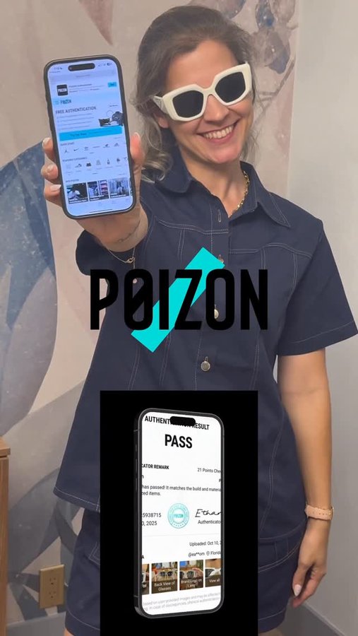 Instagram post by @life.as.eda for POIZON. Caption reads: Just got my new sunglasses online 👓 and of....