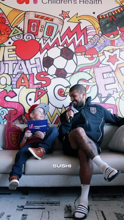 Instagram post by @yedlinny for Intermountain Health. Caption reads: From watching the squad train to interviewing....