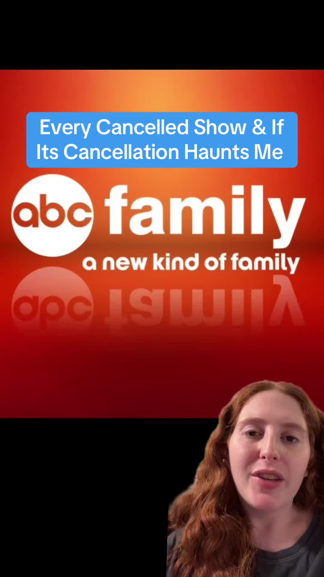 TikTok post by @notsocriticallyacclaimed for Freeform. Caption reads: What abcfamily cancellation still haunts you? ....