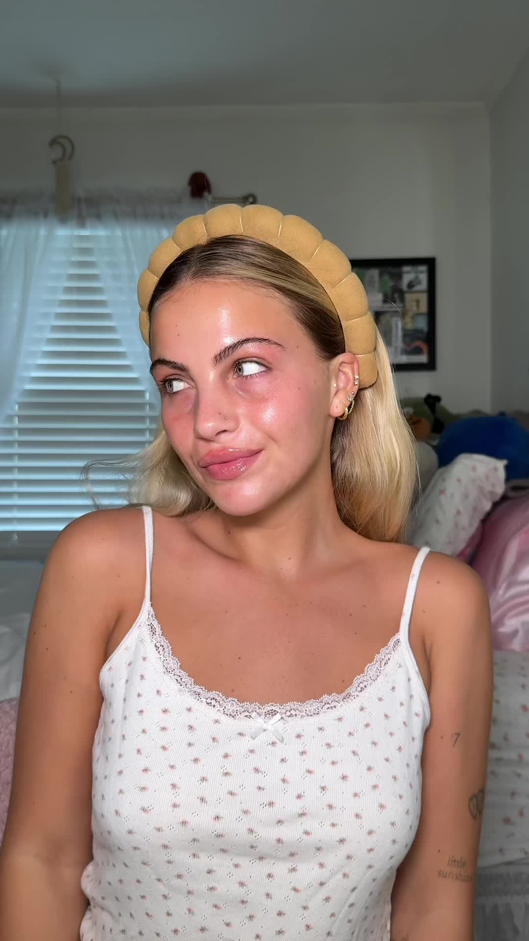 TikTok post by @brittneyymooney for b.tan. Caption reads: @b.tan way line is expanding!!! new cream self....