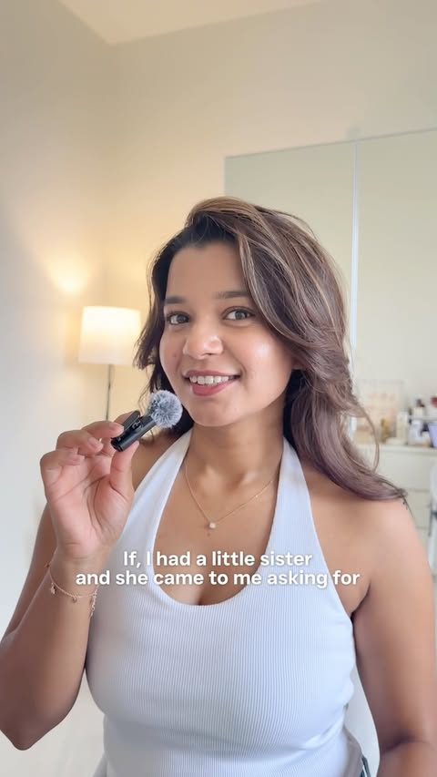 Instagram post by @nyraa__s for Dermatouch. Caption reads: [...] I’d recommend on a budget. 👀 Try Dermatouch....
