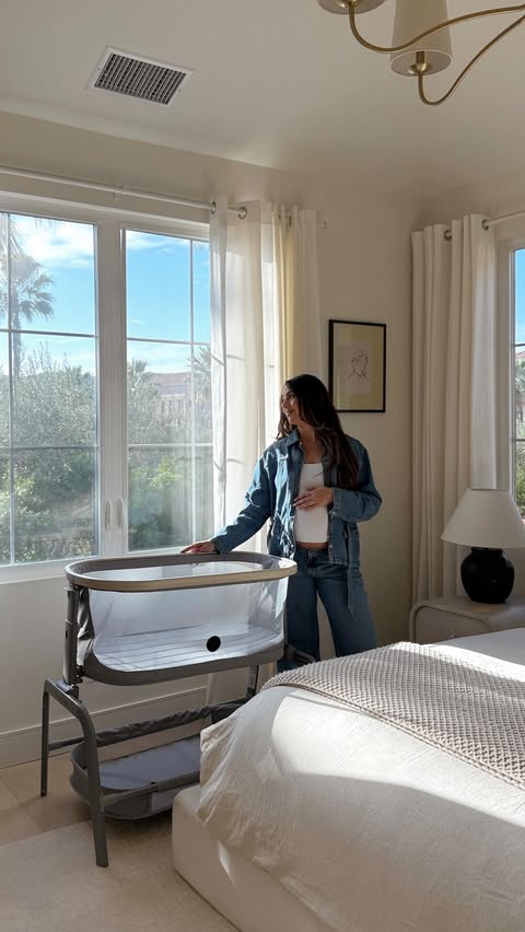 Instagram post by @samiraradmehr for Pottery Barn Kids. Caption reads: [...] with the exclusive @maxicosiusa x....