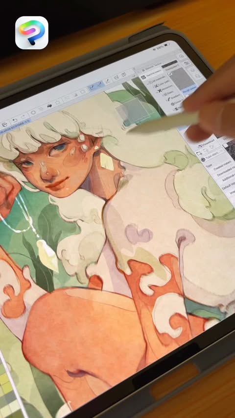Instagram post by @artbylouris for Clip Studio Paint. Caption reads: [...] Tool. It's really nice that Clip Studio....
