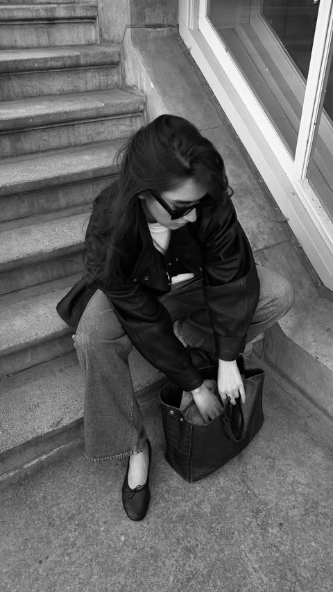 Instagram post by @selenamual for rag & bone. Caption reads: when I wear jeans I don’t want to compromise on....