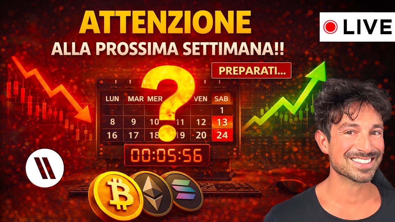 YouTube post by @thecryptogateway for Binance. Caption reads: BITCOIN, CRYPTO: BEWARE NEXT WEEK (BREAK OUT...).